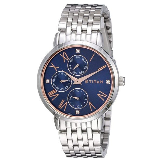 Titan Workwear Blue Dial Women Watch With Stainless Steel Strap NU2569SM01 - Shop Authentic TITWOMWAT(s) from Maybrands - for as low as ₦163500!