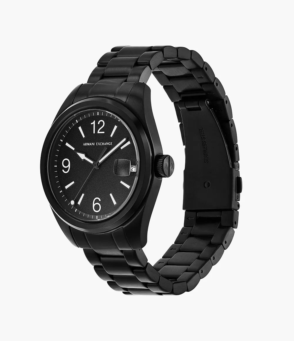 Armani Exchange Three-Hand Date Black Stainless Steel Watch AX1422 - Shop Authentic Watches(s) from Maybrands - for as low as ₦417500!
