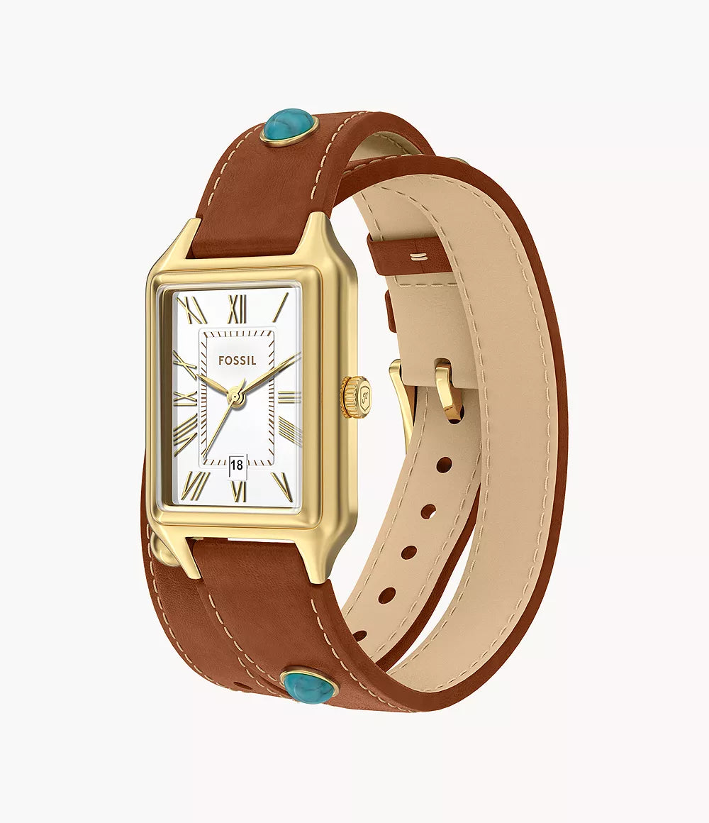 Raquel Three-Hand Date Brown Leather Watch ES5418 - Shop Authentic FOSWOMWAT(s) from Maybrands - for as low as ₦350000.01!