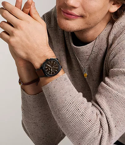 Everett Chronograph Brown Leather Watch FS6108 - Shop Authentic FOSMENWAT(s) from Maybrands - for as low as ₦346000!