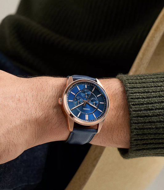 Pearson 42mm Multifunction Navy Leather Watch FS6196 - Shop Authentic FOSMENWAT(s) from Maybrands - for as low as ₦271500!