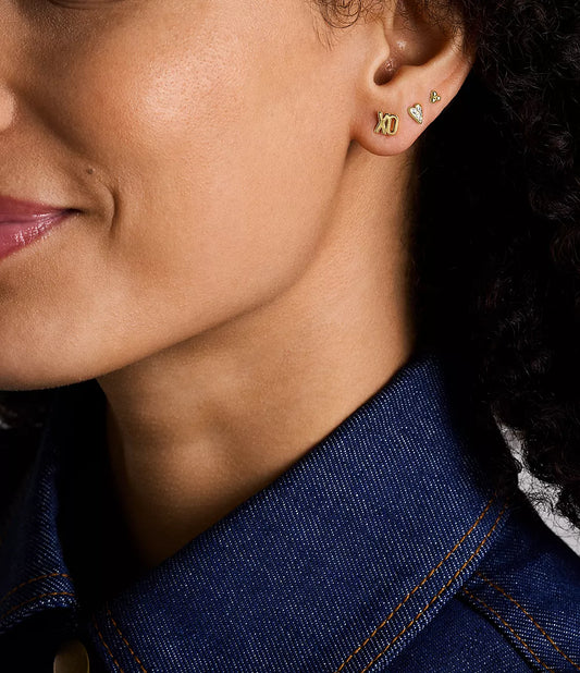 Sutton All Stacked Up Gold-Tone Brass Heart Earring Set JA7277SET - Shop Authentic FOSWOMEAR(s) from Maybrands - for as low as ₦124000!