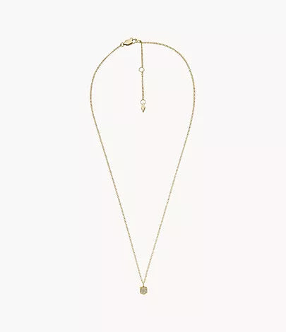 JF04530710-Fossil Heritage Crest Gold-Tone Stainless Steel Chain Necklace for Women - Shop Authentic necklaces(s) from Maybrands - for as low as ₦65500!