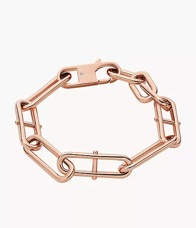 JF04671791 - Fossil Heritage D-Link Rose Gold-Tone Stainless Steel Chain Bracelet For Women - Shop Authentic bracelet(s) from Maybrands - for as low as ₦80500! 