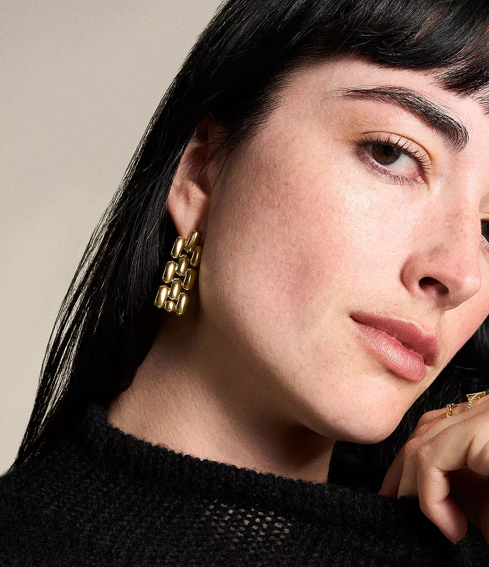 Fossil Arden Watch Links Gold-Tone Stainless Steel Drop Earrings JF04786710 - Shop Authentic Watches(s) from Maybrands - for as low as ₦143500!