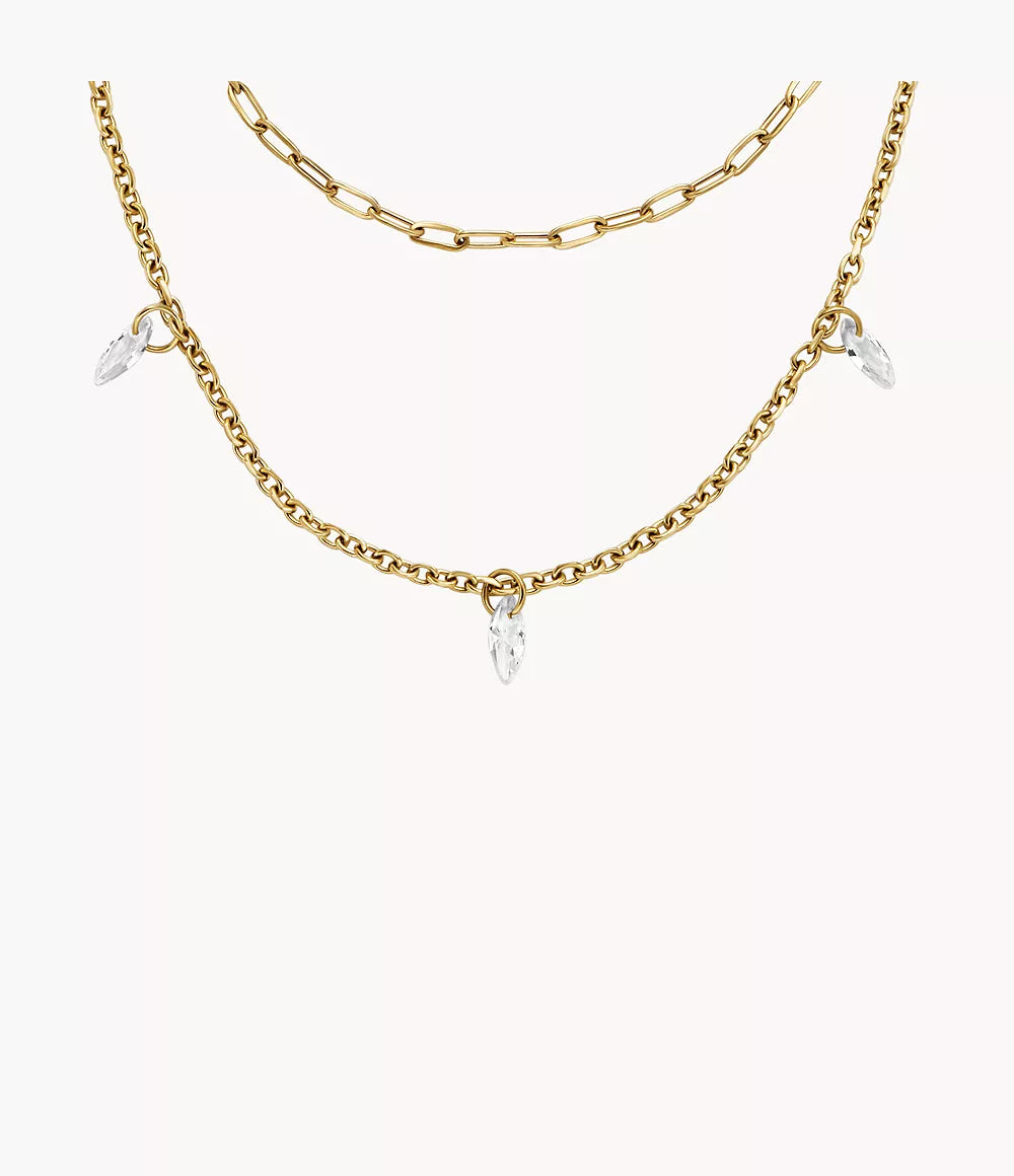 Ellis Shaky Glitz Gold-Tone Stainless Steel Multi-Strand Necklace JF04894710 - Shop Authentic FOSWOMNEC(s) from Maybrands - for as low as ₦131000!