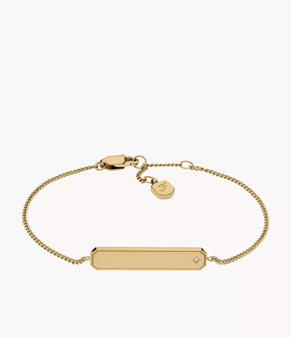 Sadie Gold-Tone Stainless Steel ID Bracelet JF04928710 - Shop Authentic FOSWOMBRA(s) from Maybrands - for as low as ₦81500!