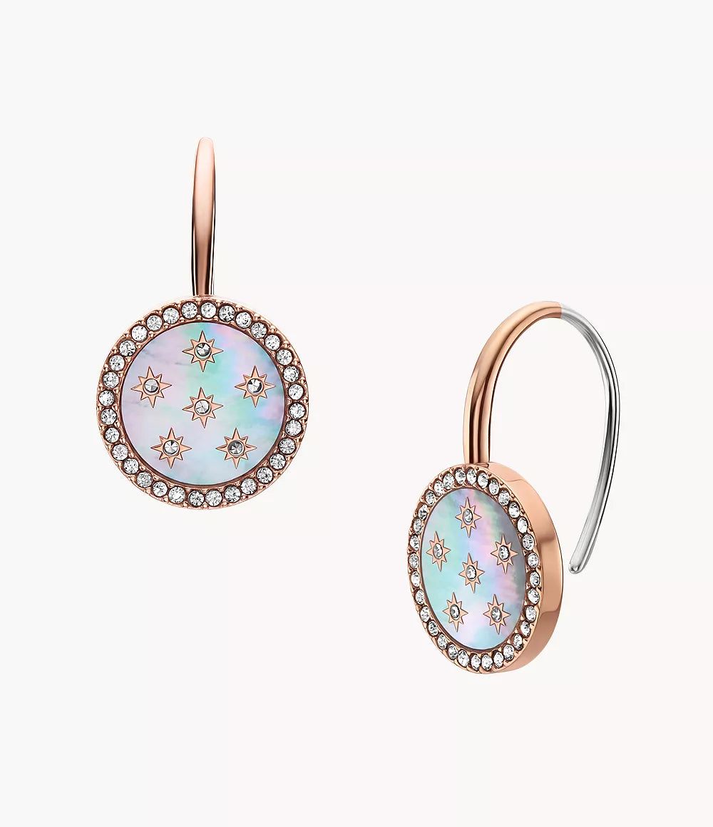 Merrit Classic Mother-of-Pearl Rose Gold-Tone Stainless Steel Drop Earrings JF04938791 - Shop Authentic FOSWOMEAR(s) from Maybrands - for as low as ₦131000!
