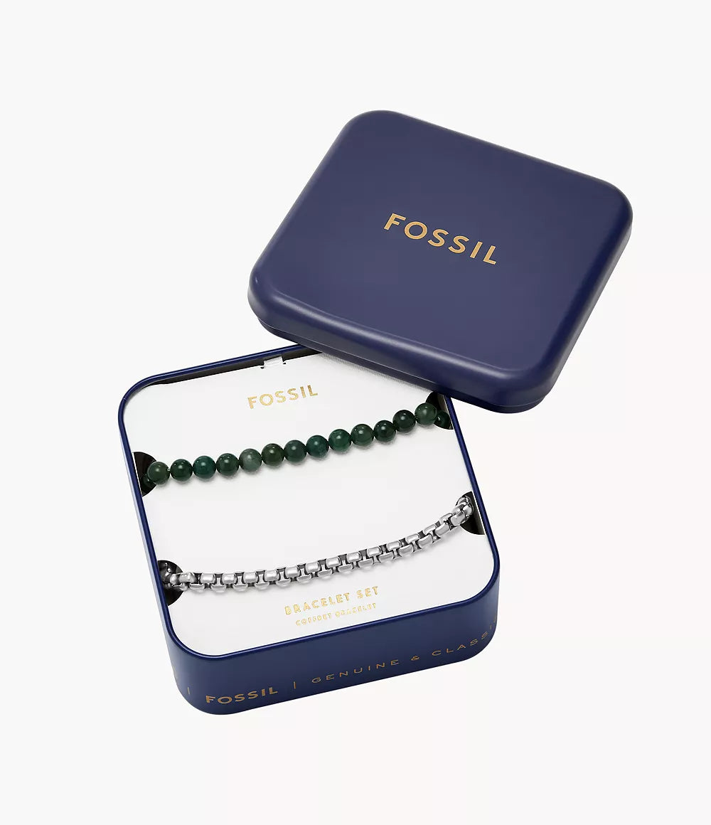 Stainless Steel and Green Agate Bracelet Gift Set JF04940SET - Shop Authentic FOSMENBRA(s) from Maybrands - for as low as ₦164000!