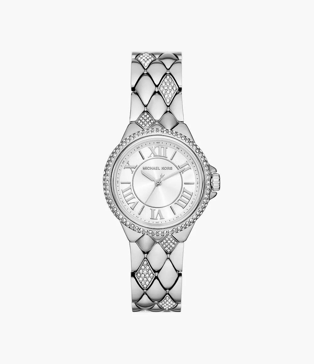 Michael Kors Camille Three-Hand Stainless Steel Watch MK4804 Get