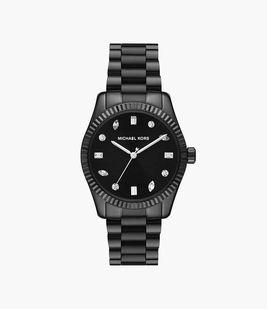 MK7442 - Michael Kors Lexington Three-Hand Black Stainless Steel Watch - Shop Authentic watches(s) from Maybrands - for as low as ₦330500! 