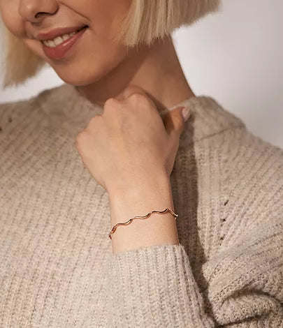 SKJ1787791 - Skagen Kariana Waves Rose Gold-Tone Stainless Steel Chain Bracelet for Ladies - Shop Authentic bracelets(s) from Maybrands - for as low as ₦120000!