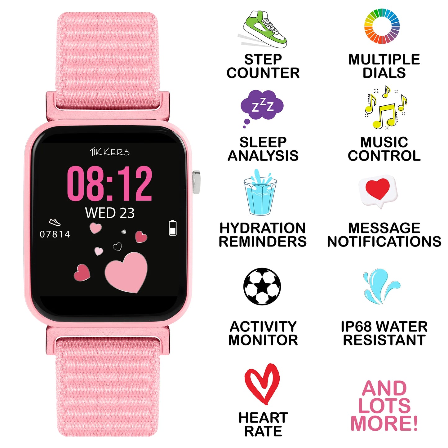 Tikkers Smart Series 13 - Pink Easy Release Fabric Strap Smart Watch & Headphone TKS13-0034-SET TKS13-0034-SET - Shop Authentic PERTIKWAT(s) from Maybrands - for as low as ₦55500!
