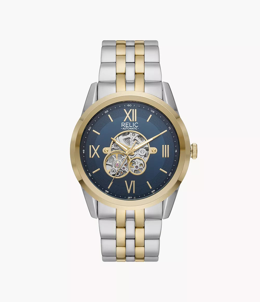 Relic by Fossil Blaine Automatic Two-Tone Metal Watch ZR77330