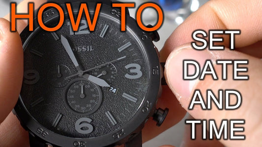how to set fossil watch