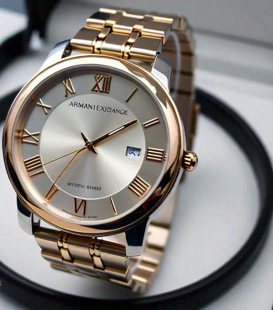 Armani Exchange Gold Steel Street Watches