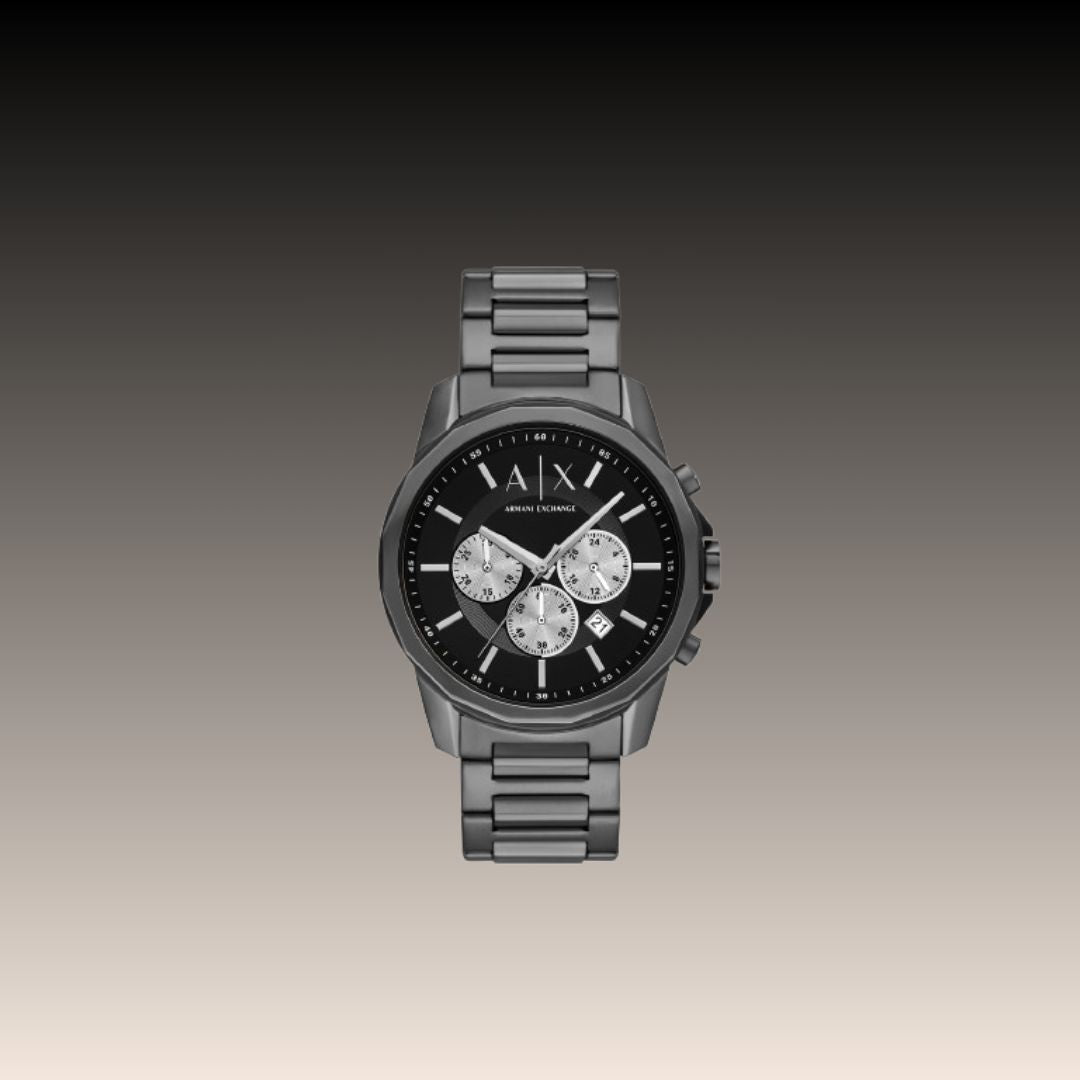 Armani Exchange Gunmetal Steel Watches