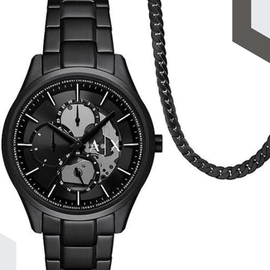 Armani Exchange Street Black Steel Watch