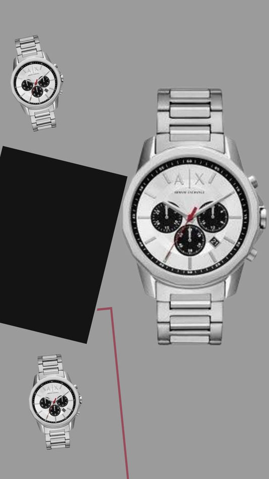 Armani Exchange Street Black Steel Watches 