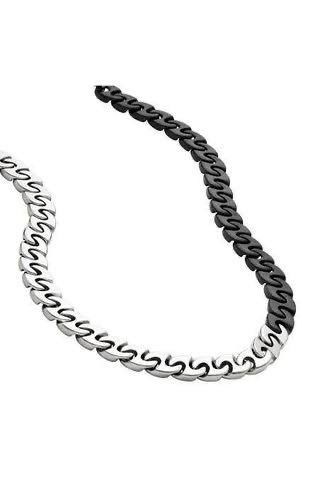 DIESEL Men’s Gunmetal Steel Chain