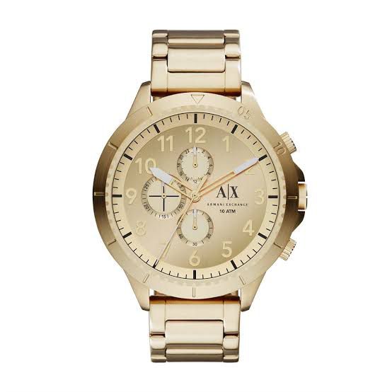 Armani Exchange Gold & Black Watches 
