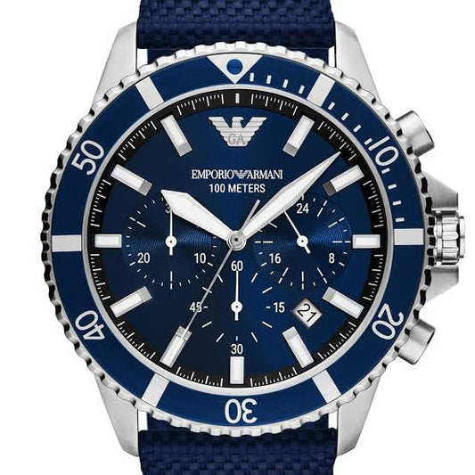 Armani Blue Nylon Sport Watches