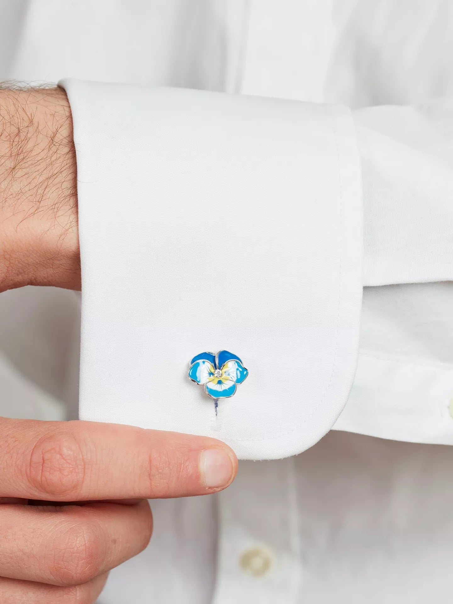 Enamelled Pansy Cufflink - Shop Authentic cufflinks(s) from Maybrands - for as low as ₦116500! 