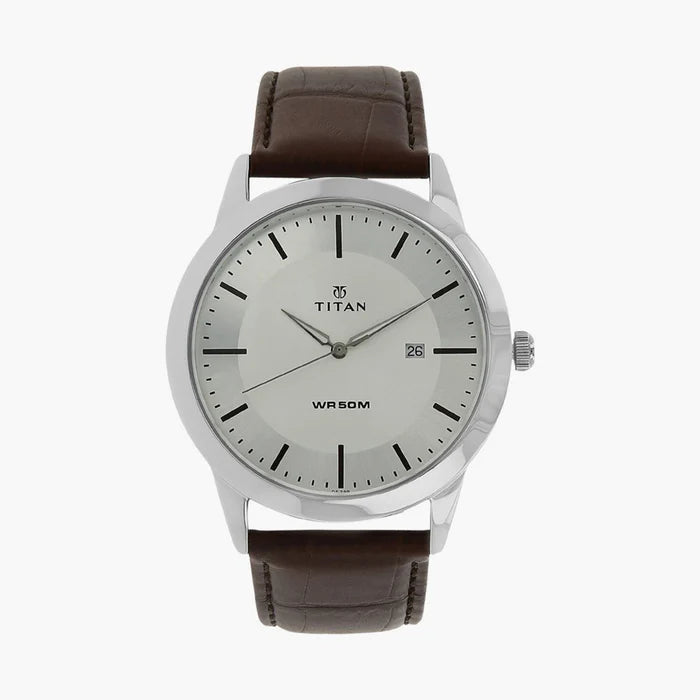 Titan Classic Men Analog Watch with Leather Strap NT1584SL03 - Shop Authentic TITMENWAT(s) from Maybrands - for as low as ₦83000! 