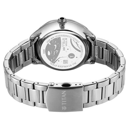 Titan Stellar Analog with Sun Moon Phase and Blue Dial Silver Stainless Steel Strap Watch for Men 10028SM01 - Shop Authentic TITMENWAT(s) from Maybrands - for as low as ₦283500! 