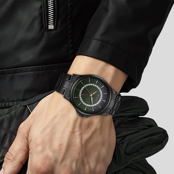 Titan Karishma Quartz Analog with Date Green Dial Stainless Steel Strap Watch For Men 10038NM01 - Shop Authentic TITMENWAT(s) from Maybrands - for as low as ₦140000! 