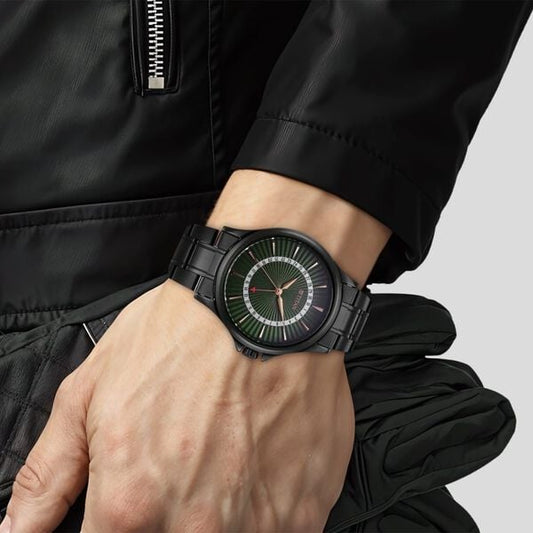 Titan Karishma Quartz Analog with Date Green Dial Stainless Steel Strap Watch For Men 10038NM01 - Shop Authentic TITMENWAT(s) from Maybrands - for as low as ₦140000! 