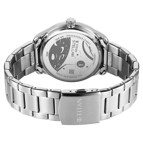 Titan Stellar Analog with Dual Moon Phase and Blue Dial Silver Stainless Steel Strap Watch for Men 10050SM01 - Shop Authentic TITMENWAT(s) from Maybrands - for as low as ₦235500! 