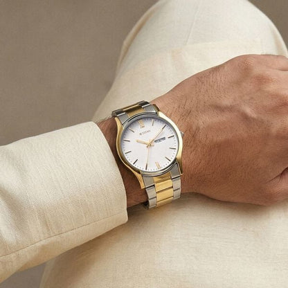 Titan Karishma Regal Classic Day-Date Men's Dress Watch 10059BM03 - Shop Authentic TITMENWAT(s) from Maybrands - for as low as ₦116000! 