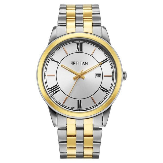 Titan Karishma Festive Analog with Silver Dial Dual Tone Stainless Steel Strap Watch for Men - Shop Authentic TITMENWAT(s) from Maybrands - for as low as ₦96000! 