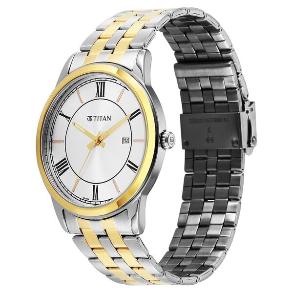 Titan Karishma Festive Analog with Silver Dial Dual Tone Stainless Steel Strap Watch for Men - Shop Authentic TITMENWAT(s) from Maybrands - for as low as ₦96000! 