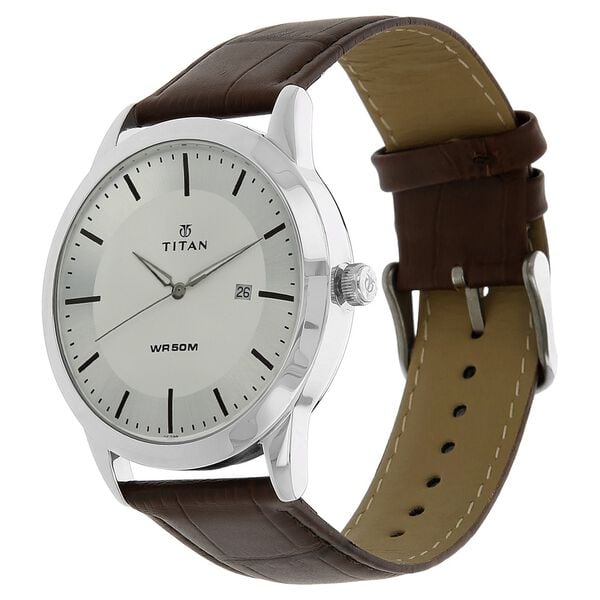 Titan Classic Men Analog Watch with Leather Strap NT1584SL03 - Shop Authentic TITMENWAT(s) from Maybrands - for as low as ₦83000! 