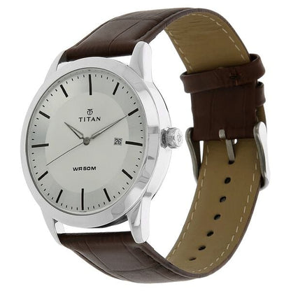 Titan Classic Men Analog Watch with Leather Strap NT1584SL03 - Shop Authentic TITMENWAT(s) from Maybrands - for as low as ₦83000! 