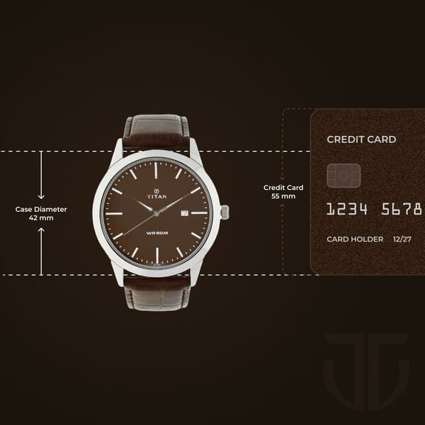 Titan Quartz Analog with Date Brown Dial Leather Strap Watch for Men NT1584SL04 - Shop Authentic TITMENWAT(s) from Maybrands - for as low as ₦83000! 