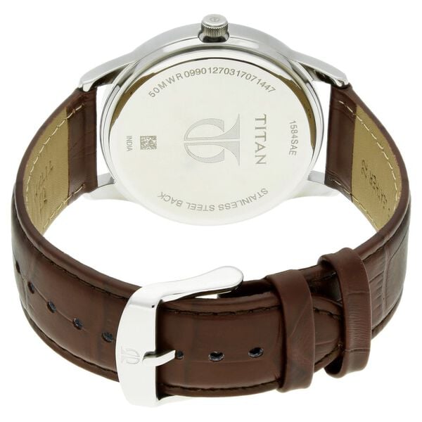 Titan Quartz Analog with Date Brown Dial Leather Strap Watch for Men NT1584SL04 - Shop Authentic TITMENWAT(s) from Maybrands - for as low as ₦83000! 