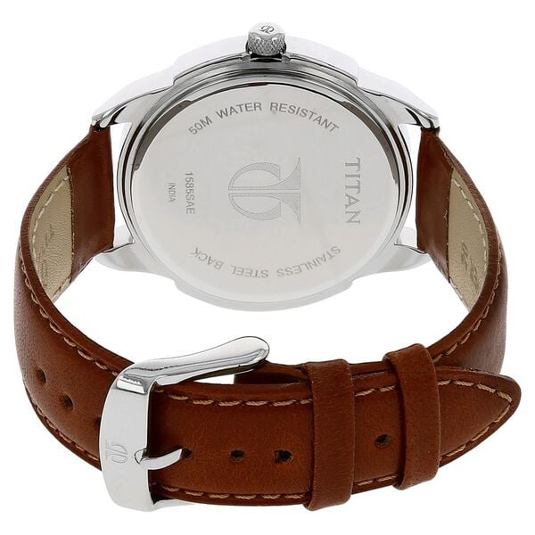 Titan Quartz Analog White Dial Leather Strap Watch for Men NS1585SL07 - Shop Authentic TITMENWAT(s) from Maybrands - for as low as ₦70000! 