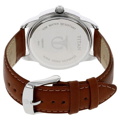 Titan Quartz Analog White Dial Leather Strap Watch for Men NS1585SL07 - Shop Authentic TITMENWAT(s) from Maybrands - for as low as ₦70000! 
