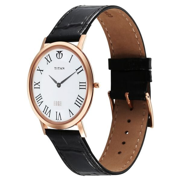 Titan Edge Quartz Analog White Dial Black Leather Strap Watch For Men NS1595WL01 - Shop Authentic TITMENWAT(s) from Maybrands - for as low as ₦270500! 