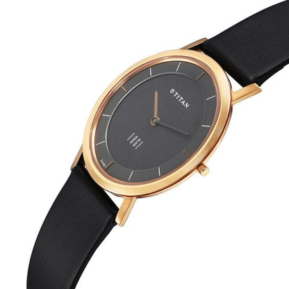 Titan Edge Quartz Analog Anthracite Dial Black Leather Strap Watch For Men NS1595WL09 - Shop Authentic TITMENWAT(s) from Maybrands - for as low as ₦266500! 