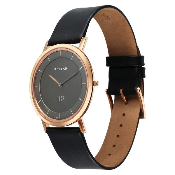 Titan Edge Quartz Analog Anthracite Dial Black Leather Strap Watch For Men NS1595WL09 - Shop Authentic TITMENWAT(s) from Maybrands - for as low as ₦266500! 