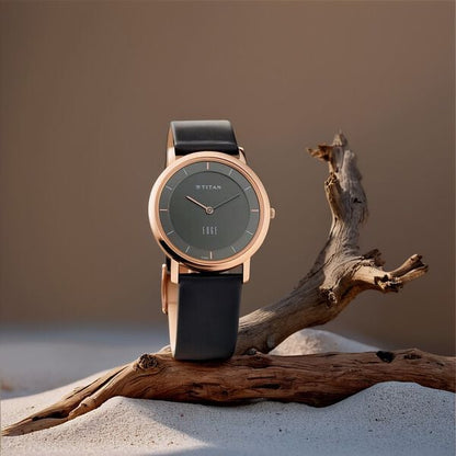 Titan Edge Quartz Analog Anthracite Dial Black Leather Strap Watch For Men NS1595WL09 - Shop Authentic TITMENWAT(s) from Maybrands - for as low as ₦266500! 