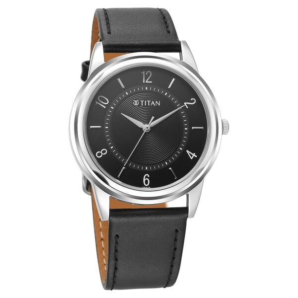 Titan Karishma Zing Quartz Analog Black Dial Leather Strap Watch for Men 1638SL02 - Shop Authentic TITMENWAT(s) from Maybrands - for as low as ₦55000! 