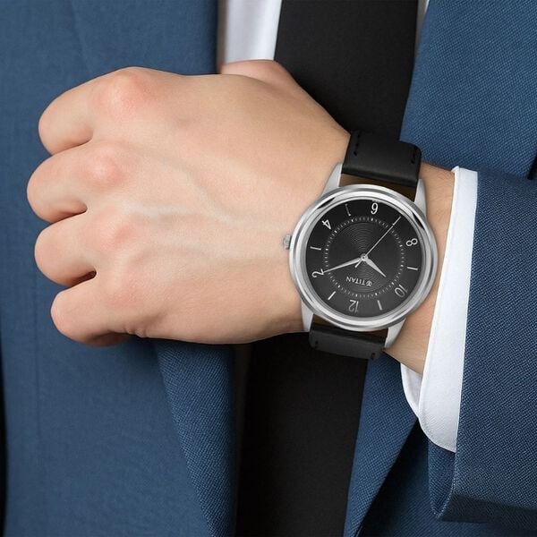 Titan Karishma Zing Quartz Analog Black Dial Leather Strap Watch for Men 1638SL02 - Shop Authentic TITMENWAT(s) from Maybrands - for as low as ₦55000! 