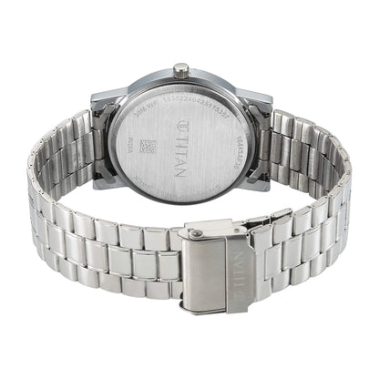 Titan Analog Men's Watch With Day and Date Display with Blue dial and Silver Stainless Steel Strap 1644SM01 - Shop Authentic TITMENWAT(s) from Maybrands - for as low as ₦84500! 
