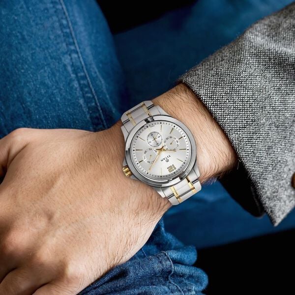 Titan Workwear Silver Dial Quartz Multifunction Stainless Steel Strap watch for Men NU1698BM01 - Shop Authentic TITMENWAT(s) from Maybrands - for as low as ₦192500! 