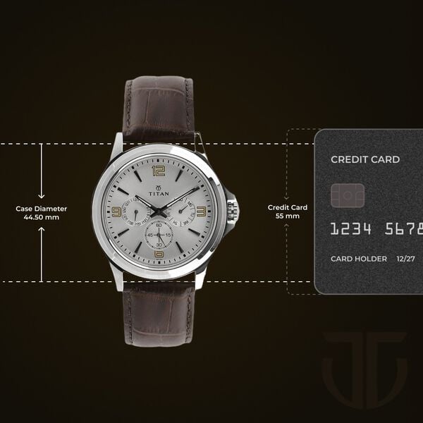 Titan Quartz Multifunction Silver Dial Leather Strap Watch for Men NT1698SL01 - Shop Authentic TITMENWAT(s) from Maybrands - for as low as ₦120000! 